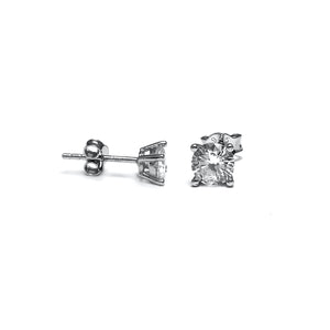Monolith Model Silver Earrings With Zircon (NG201016173)