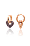Gold Plated Heart Model Silver Earrings With Zircon (NG201019362)