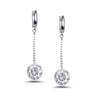 Chain Model Silver Earrings With Zircon (NG201015969)