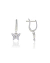 Rose Plated Butterfly Model Silver Earrings With Zircon (NG201017730)