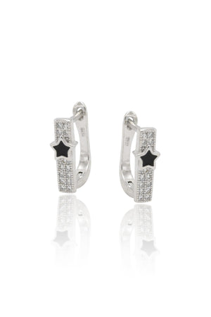 Star Model Silver Earrings With Zircon (NG201019475)