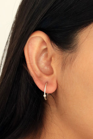 Hoop Model Sterling Silver Earrings (NG201019486)