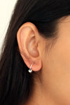 Hoop Model Silver Earrings With Mother of Pearl (NG201019488)