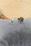 Heartbeat Model Sterling Silver Earrings (NG201020242)