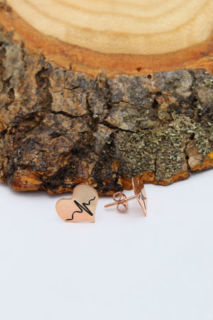 Heartbeat Model Sterling Silver Earrings (NG201020242)