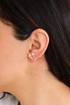 Heartbeat Model Sterling Silver Earrings (NG201020242)