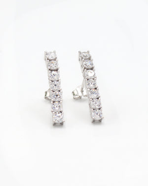 Waterway Model Silver Earrings With Zircon (NG201021529)