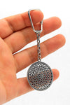 Handmade Filigree Sterling Silver Keychain (NG201020742)