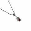 Drop Model Authentic Filigree Silver Necklace With Ruby (NG201013456)