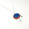 Syrian Evil Eye Model Silver Necklace With Turquoise (NG201016009)