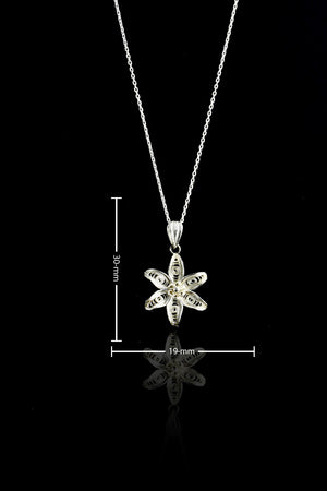 Starfish Model Filigree Sterling Silver Necklace (NG201017525)