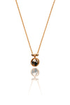 Sphere Model Silver Necklace With Black Zircon (NG201017824)
