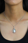 Lily Model Authentic Filigree Silver Necklace With Pearl (NG201018264)