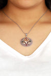 Floral Model Authentic Filigree Silver Necklace (NG201019402)