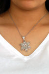 Floral Model Authentic Filigree Silver Necklace With Zultanite (NG201019414)