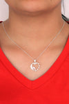 Mother and Baby Model Sterling Silver Necklace With Zircon (NG201019537)