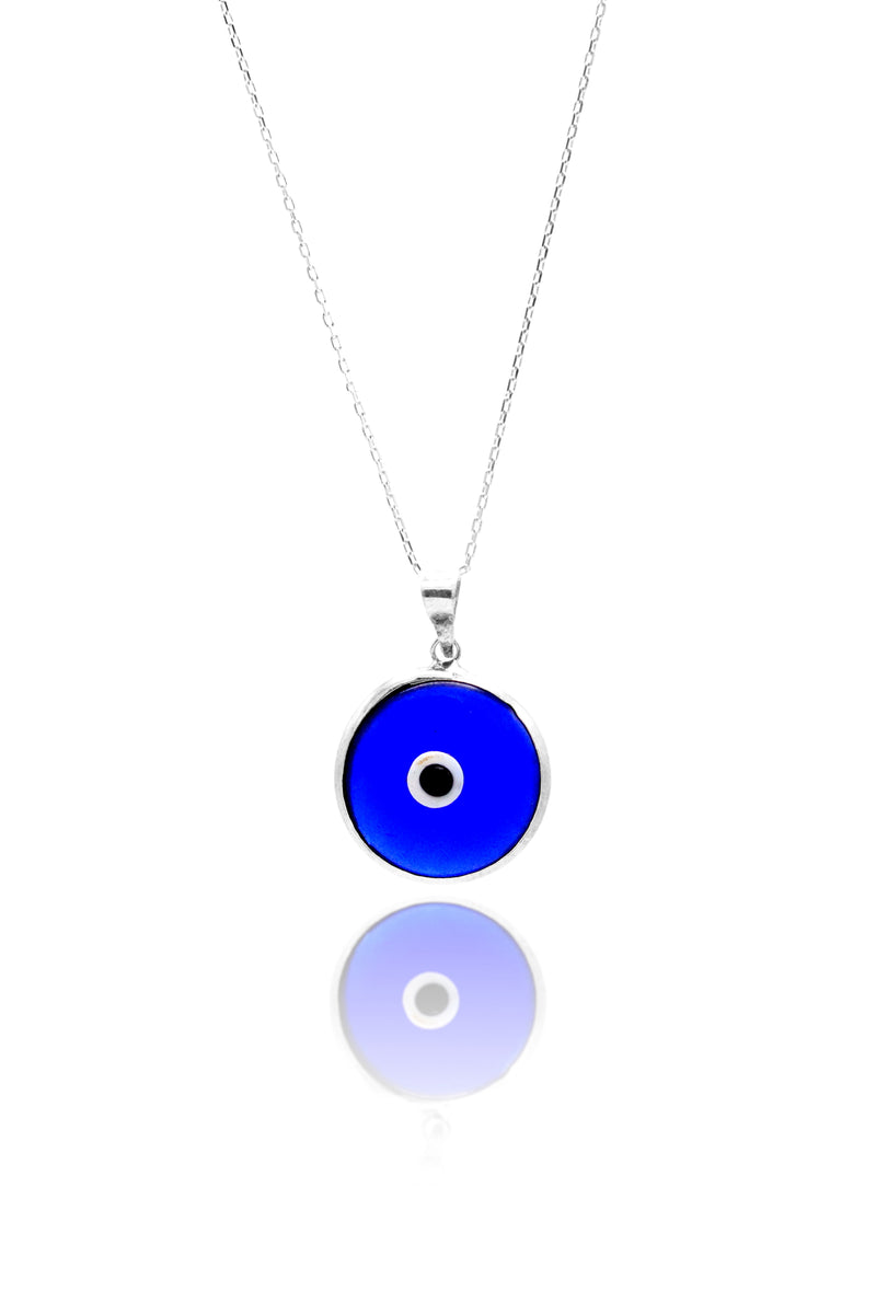 Evil Eye Model Authentic Handmade Silver Necklace (NG201019545)