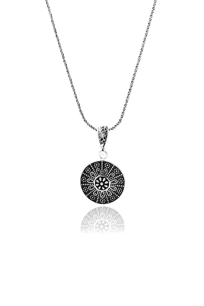 Enameled Model Mardin Straw Silver Necklace (NG201019582)