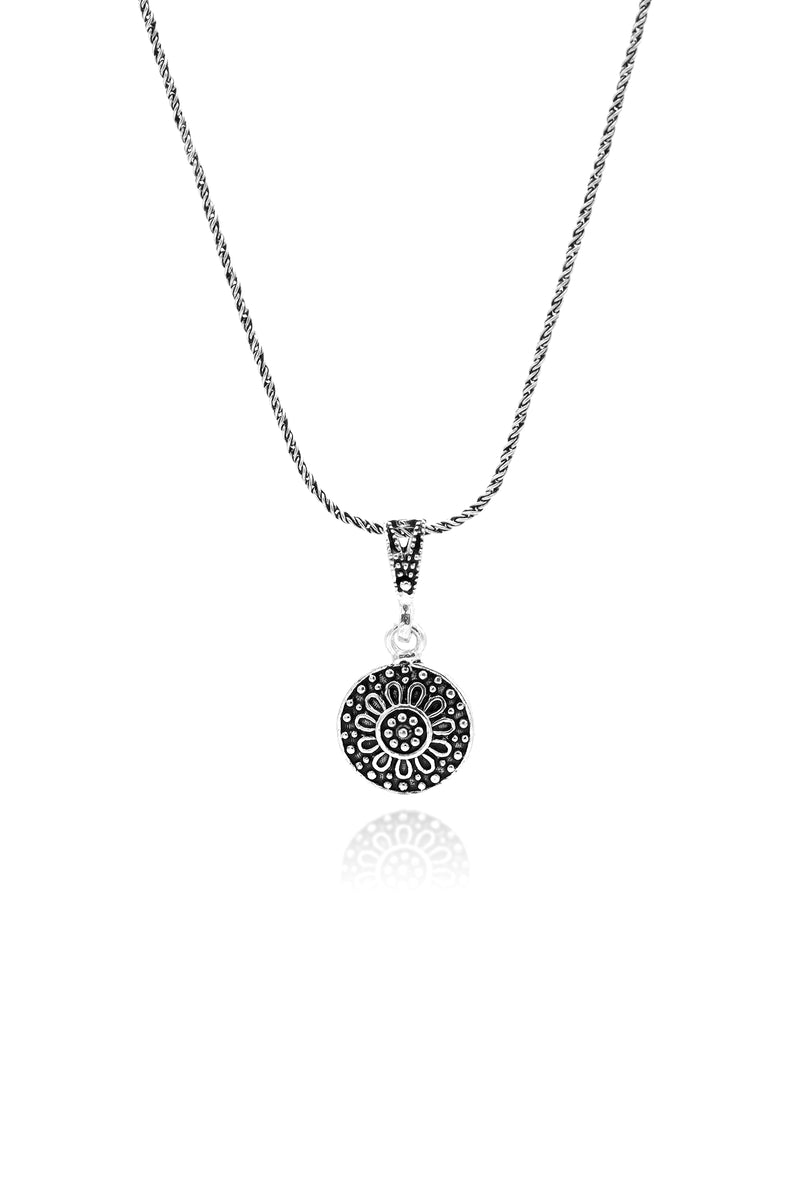 Enameled Model Mardin Straw Silver Necklace (NG201019583)