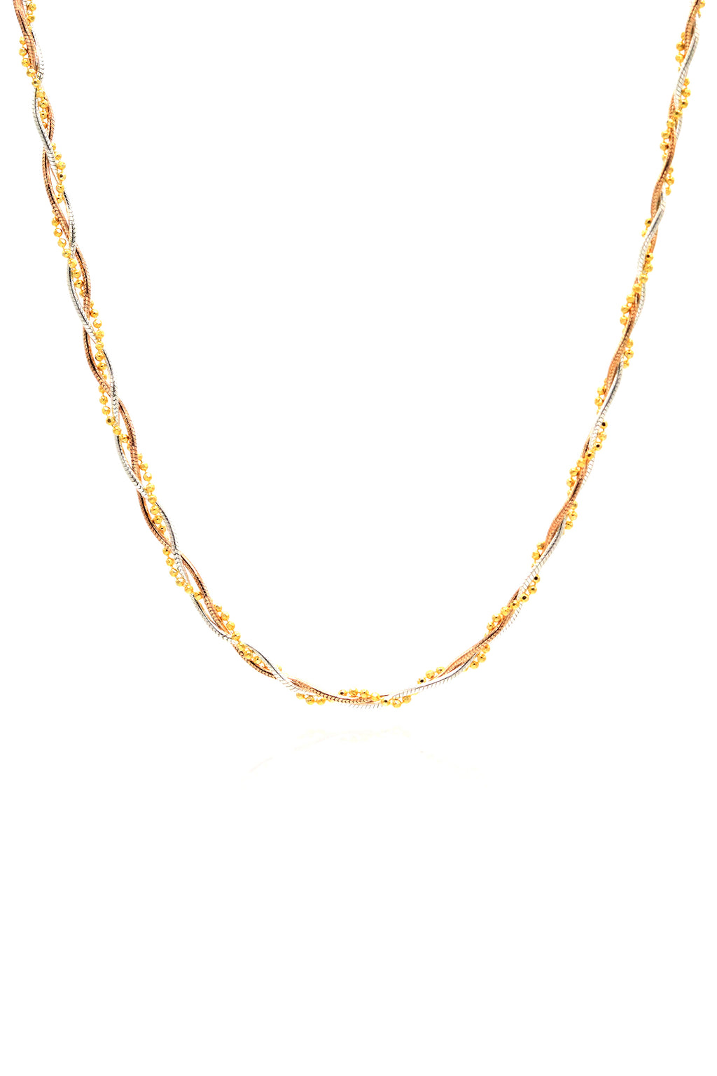 Gold Plated Auger Chain Silver Necklace (NG201019585)