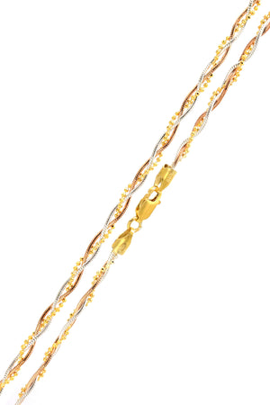 Gold Plated Auger Chain Silver Necklace (NG201019585)