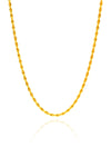 Gold Plated Auger Chain Silver Necklace (NG201019591)