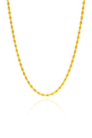 Gold Plated Auger Chain Silver Necklace (NG201019591)