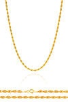 Gold Plated Auger Chain Silver Necklace (NG201019591)