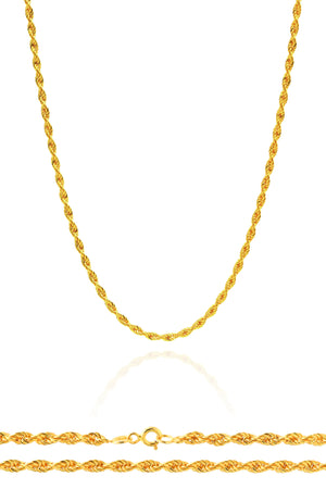 Gold Plated Auger Chain Silver Necklace (NG201019591)