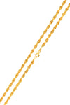 Gold Plated Auger Chain Silver Necklace (NG201019591)