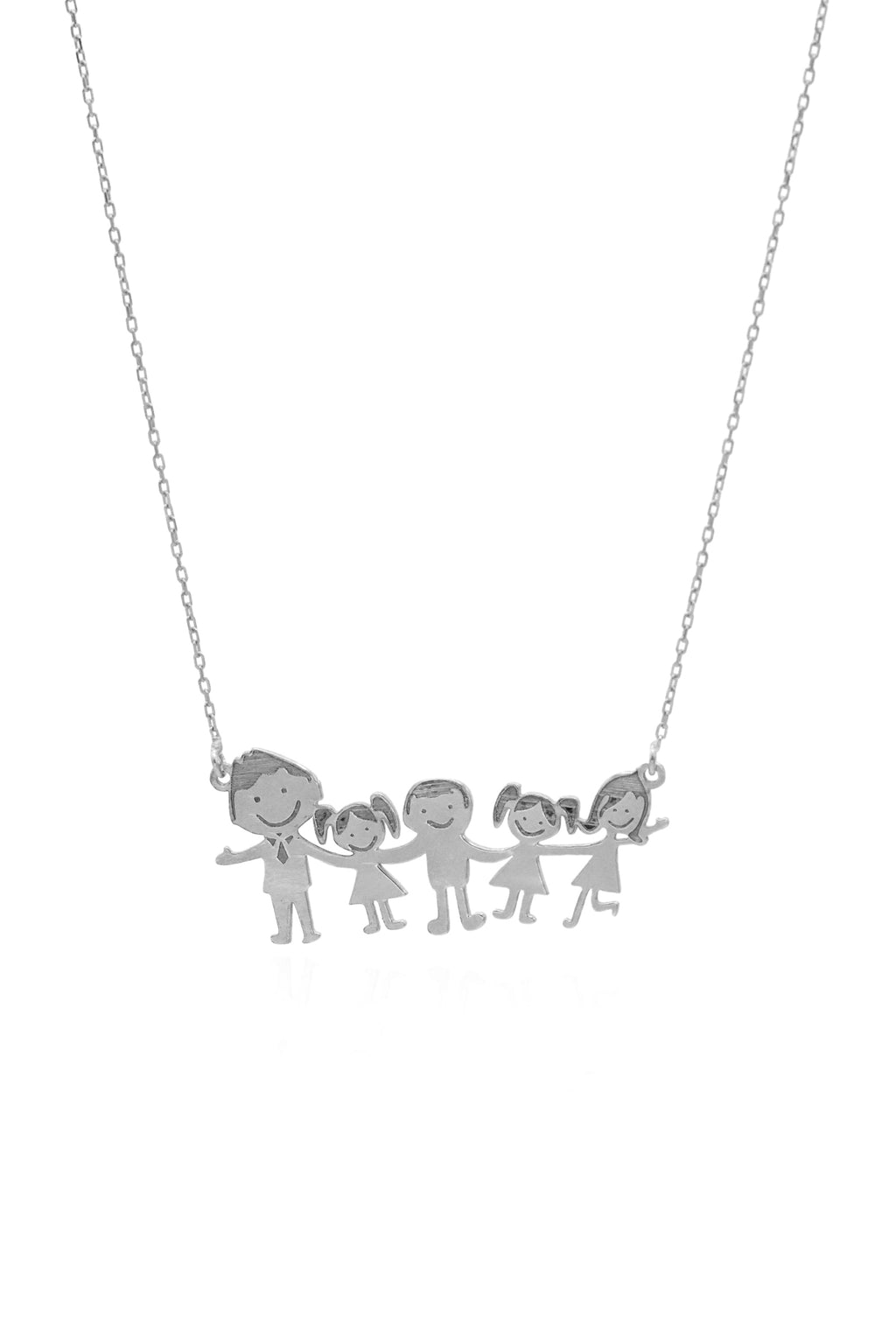 Family Model Handmade Silver Necklace (NG201019594)