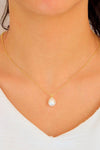 Authentic Sterling Silver Necklace With Pearl (NG201019791)