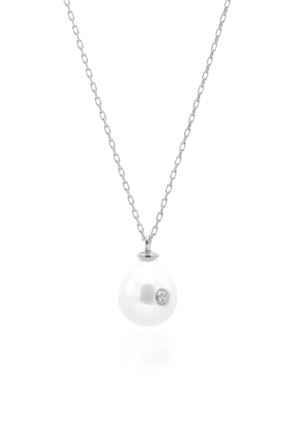 Authentic Sterling Silver Necklace With Pearl (NG201019791)