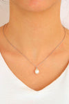 Authentic Sterling Silver Necklace With Pearl (NG201019791)