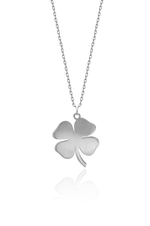 Trefoil Model Authentic Sterling Silver Necklace (NG201020214)