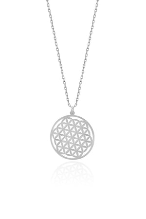 Life Flower Model Authentic Sterling Silver Necklace (NG201020215)