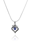 Authentic Handmade Silver Necklace With Sapphire (NG201020479)