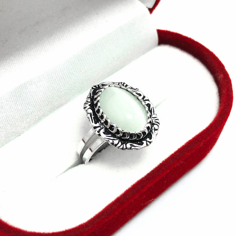 Mardin Straw Authentic Silver Ring With Mother of Pearl (NG201013007)