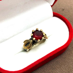Authentic Handmade Silver Ring With Ruby (NG201013121)