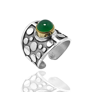 Spot Model Authentic Silver Ring With Agate (NG201014014)