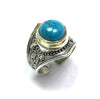 Authentic Adjustable Handmade Silver Ring With Turquoise (NG201015000)