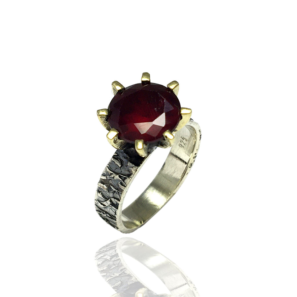 Authentic Handmade Silver Ring With Ruby (NG201015678)