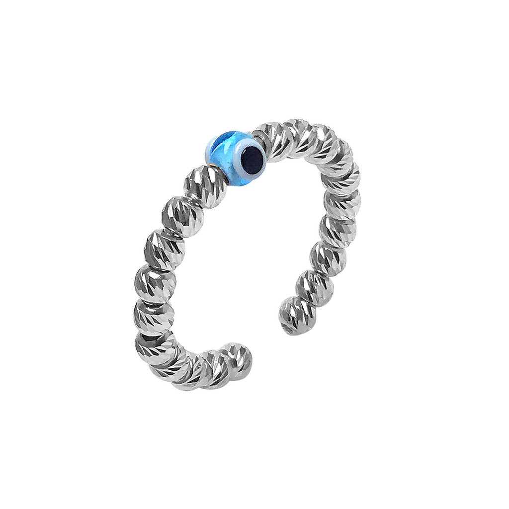 Dorika Model Handmade Sterling Silver Ring With Evil Eye (NG201015978)