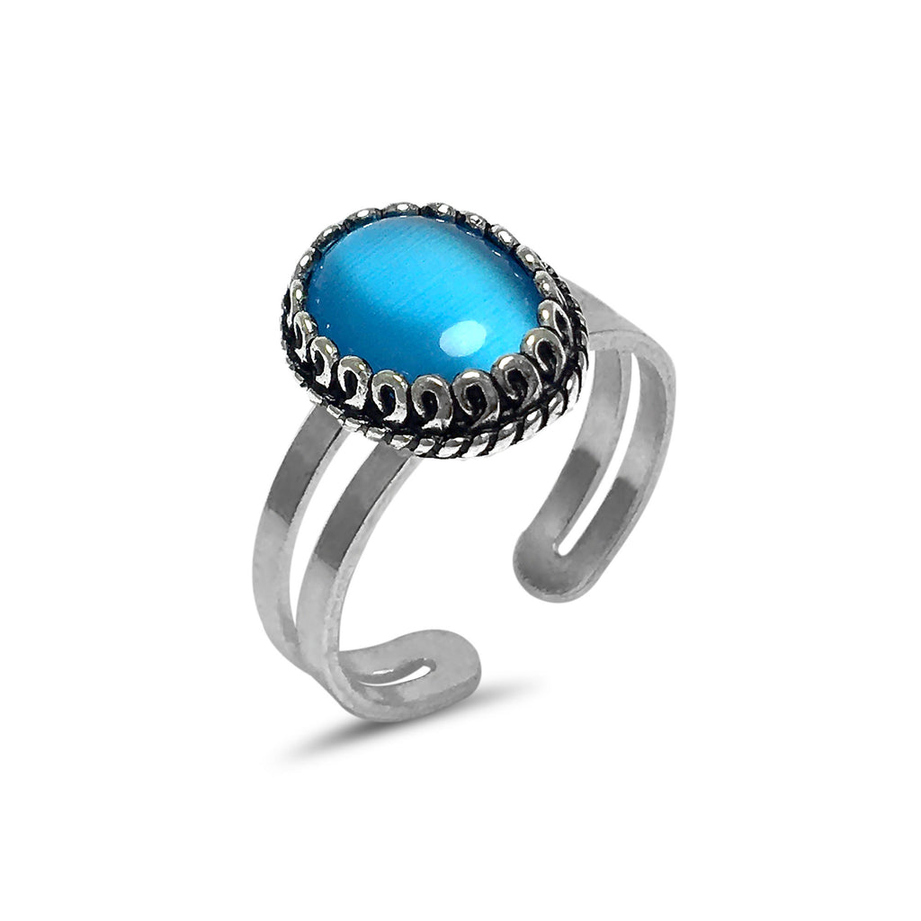 Mardin Straw Authentic Silver Ring With Topaz  (NG201016216)