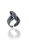 Infinity Model Handmade Filigree Oxidized Silver Ring (NG201017546)