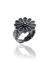 Daisy Model Handmade Filigree Oxidized Silver Ring (NG201017547)