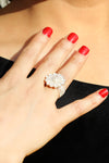 Daisy Model Handmade Filigree Silver Ring (NG201017548)