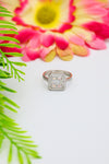 Square Model Baguette Silver Ring With Zircon (NG201020390)