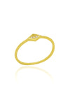 Square Model Gold Plated Silver Ring With Zircon (NG201020541)