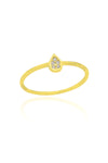 Drop Model Gold Plated Silver Ring With Zircon (NG201020542)